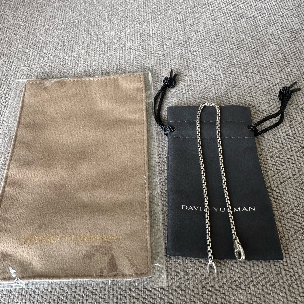 David Yurman box chain bracelet, size XL